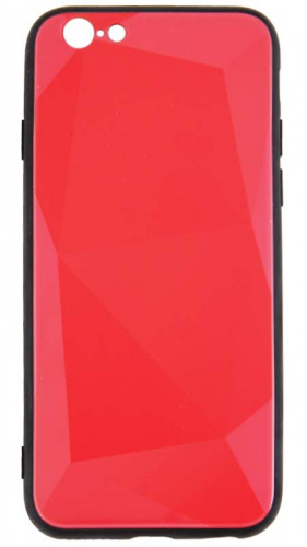 Силиконовый чехол Abstraction Glass для Apple iPhone 6/6S стеклянный красный