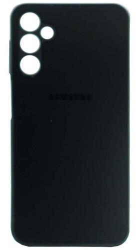 Силиконовый чехол для Samsung Galaxy A24/A245 матовое стекло с лого черный