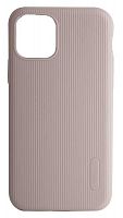 Силиконовый чехол Cherry Stripe для Apple Iphone 11 Pro Max бледно-розовый