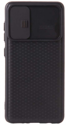 Силиконовый чехол для Samsung Galaxy A41/A415 camera protection ribbed черный