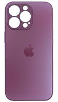 Силиконовый чехол для Apple iPhone 13 Pro матовое стекло бордовый
