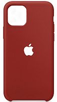 Задняя накладка Soft Touch для Apple Iphone 11 красный с белым яблоком
