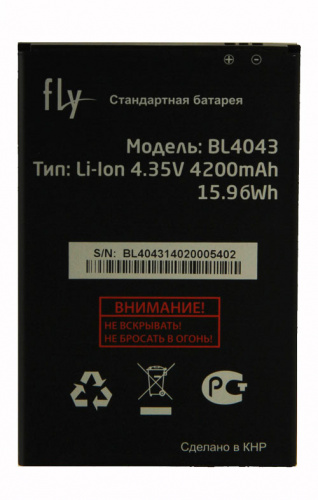 Аккумуляторная батарея FLY IQ4501 (BL4043) 4200 mAh 100%ОРИГИНАЛ