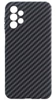 Силиконовый чехол для Samsung Galaxy A23/A235 карбон черно-серый