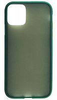 Силиконовый чехол для Apple iPhone 11 хром темно-зеленый