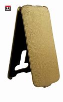 Чехол футляр-книга Armor Case для LG Optimus V10 золотой Ultra Slim
