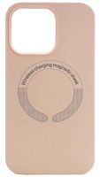Силиконовый чехол для Soft Touch Apple iPhone 13 Pro MagSafe розовый