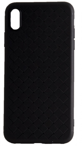 Силиконовый чехол для Apple iPhone XS Max плетеный чёрный