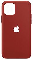 Задняя накладка Soft Touch для Apple Iphone 12/12 Pro красный с белым яблоком