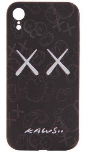 Силиконовый чехол для Apple iPhone XR Soft Kaws черный