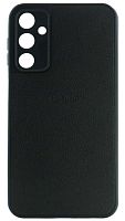 Силиконовый чехол для Samsung Galaxy A24/A245 кожа с лого чёрный
