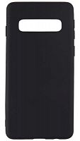 Силиконовый чехол для Samsung Galaxy S10/G973 матовый чёрный