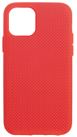 Силиконовый чехол Soft Touch для Apple iPhone 11 с перфорацией красный