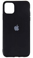 Силиконовый чехол для Apple iPhone 11 Pro Max матовый с блестками черный