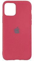 Силиконовый чехол для Apple iPhone 11 Pro матовый с блестками розовый