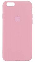 Силиконовый чехол для Apple iPhone 6/6S с лого розовый