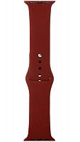 Ремешок на руку для Apple Watch 38-40mm силиконовый Sport Band темно-красный