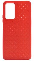 Силиконовый чехол для Xiaomi Redmi Note 11 плетеный красный