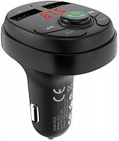 FM-трансмиттер Borofone BC26 Bluetooth 2 USB 2100mA пластик дисплей микрофон черный