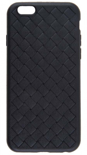 Силиконовый чехол для Apple iPhone 6/6S плетеный чёрный
