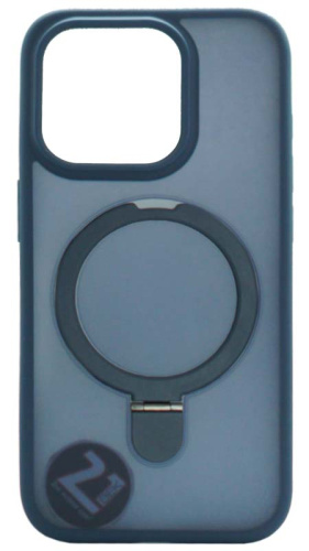 Силиконовый чехол для Apple iPhone 15 Pro Otter с подставкой синий
