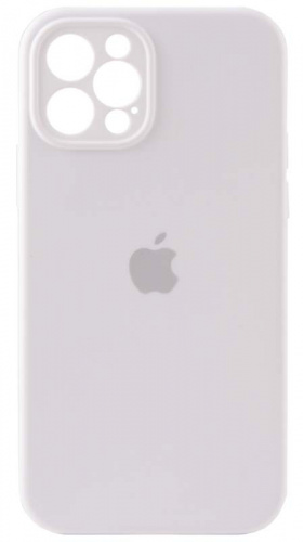 Силиконовый чехол Soft Touch для Apple iPhone 12 Pro с защитой камеры лого белый