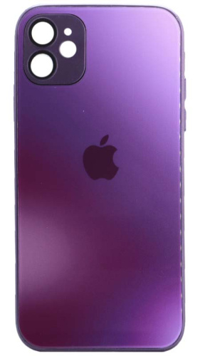 Силиконовый чехол для Apple iPhone 11 стекло градиентное фиолетовый