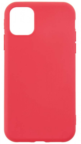 Силиконовый чехол для Apple iPhone 11 плотный матовый красный