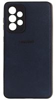 Силиконовый чехол для Samsung Galaxy A33/A335 кожа с лого синий