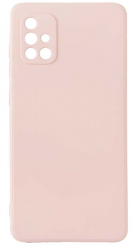 Силиконовый чехол Soft Touch для Samsung Galaxy A71/A715 бледно-розовый