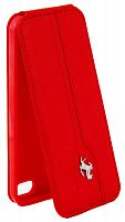 Чехол-книжка Ferrari для Apple iPhone 5/5S/SE красный