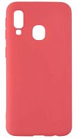 Силиконовый чехол для Samsung Galaxy A40/A405 матовый красный