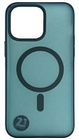 Силиконовый чехол для Apple iPhone 14 Pro Max Matte case с MagSafe голубой