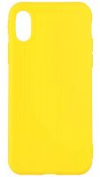 Силиконовый чехол для Apple Iphone X/XS плотный матовый желтый