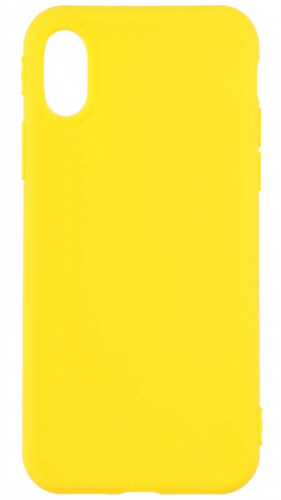 Силиконовый чехол для Apple Iphone X/XS плотный матовый желтый