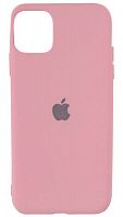 Силиконовый чехол для Apple iPhone 11 Pro Max матовый с блестками светло-розовый