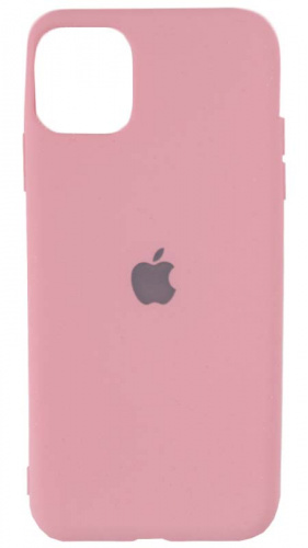 Силиконовый чехол для Apple iPhone 11 Pro Max матовый с блестками светло-розовый
