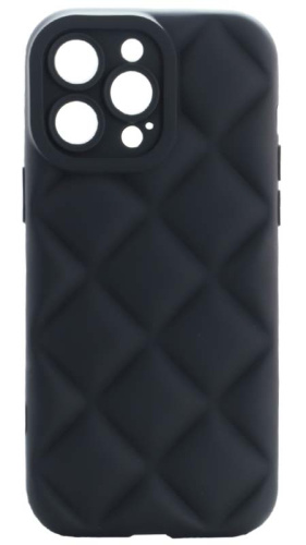 Силиконовый чехол для Apple iPhone 14 Pro Max стеганный черный