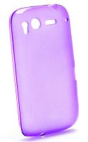 Силиконовый чехол матовый для HTC Desire S фиолетовый