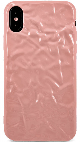 Силиконовый чехол для Apple iPhone X/XS Fold (Розовый)