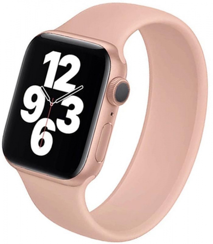 Ремешок на руку для Apple Watch 42-44mm силиконовый монобраслет розовый S