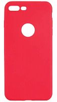 Силиконовый чехол для Apple iPhone 8 Plus с вырезом ультратонкий красный