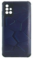 Силиконовый чехол для Samsung Galaxy A51/A515 геометрия синий