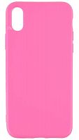 Силиконовый чехол для Apple iPhone X/XS глянцевый ярко-розовый