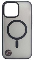 Силиконовый чехол для Apple iPhone 14 Pro Max Matte case с MagSafe черный