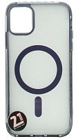 Силиконовый чехол для Apple iPhone 11 MagSafe с уголками фиолетовый