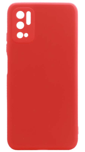 Силиконовый чехол Soft Touch для Xiaomi Redmi Note 11SE с защитой камеры красный