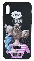 Силиконовый чехол  для APPLE iPhone X/XS Super Mama of girls
