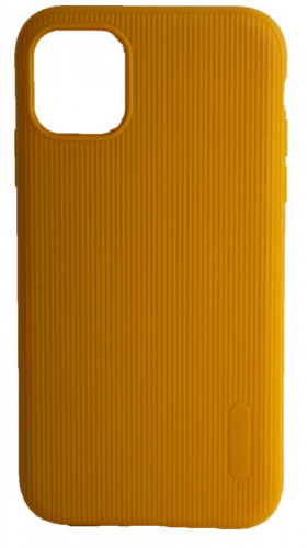 Силиконовый чехол Cherry Stripe для Apple Iphone 11 желтый