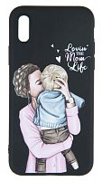 Силиконовый чехол  для APPLE iPhone X/XS Lovin the mom life